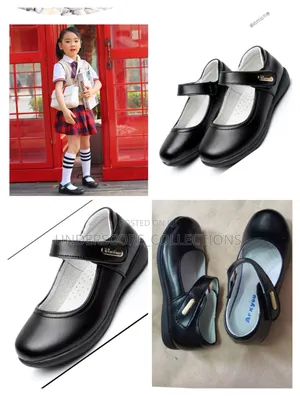 *Girls High Quality Leather School Shoes