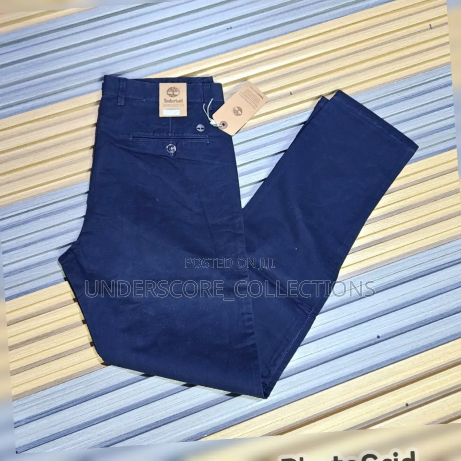 Dark Blue Plus Size Men's Khaki