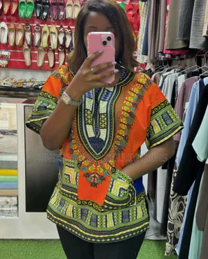 Orange Ankara Tops