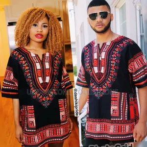 Black Unisex Ankara Tops