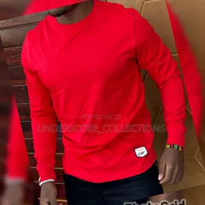 Red Long Sleeved Men's T-Shirts