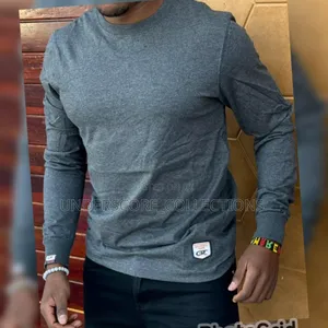 Gray Long Sleeved Men's T-Shirts