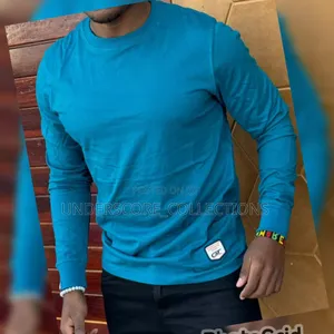 Ocean Blue Long Sleeved Men's T-Shirts
