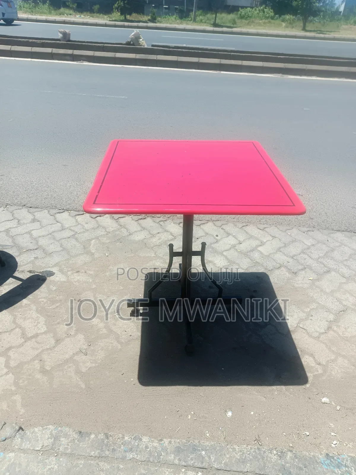 Restaurant Marble Square Table, Red 