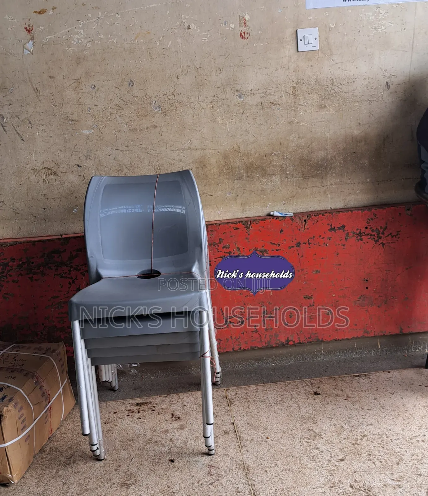Plastic Chairs Without Arms (Gray Chairs)