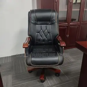 Office Chairs: Faux Leather Midnight Swivel Executive Chair