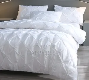 *3 PCS Pinch Pleat Pintuck Duvet Cover Set*