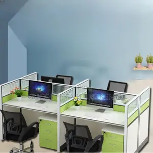 Workstations: Office 4-Seater Assembled Modular Workstation