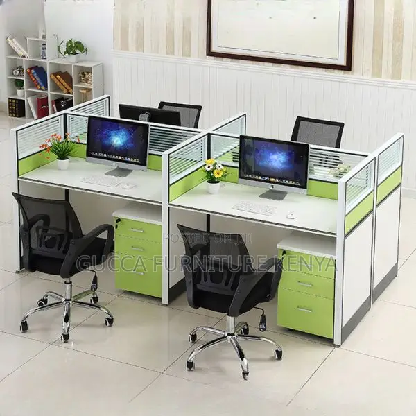 Workstations: Office 4-Seater Assembled Modular Workstation