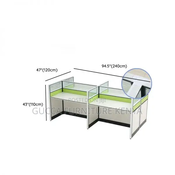 Workstations: Office 4-Seater Assembled Modular Workstation