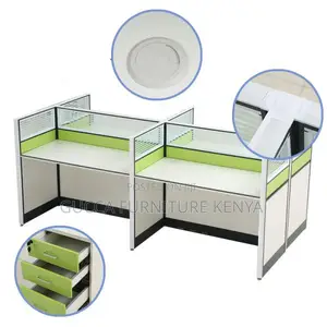 Workstations: Office 4-Seater Assembled Modular Workstation