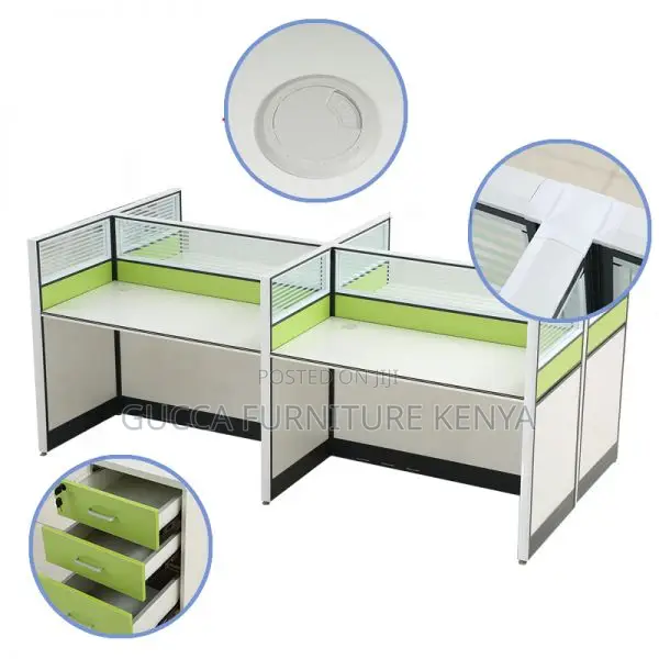 Workstations: Office 4-Seater Assembled Modular Workstation