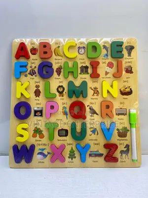 Wooden Puzzles Letters and Numbers