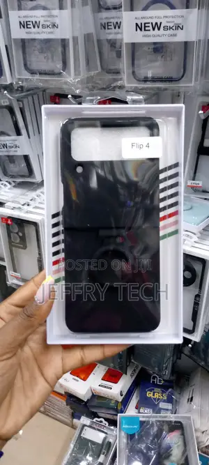 Samsung Z Flip 4 Case Silicone Cover Protective -Black