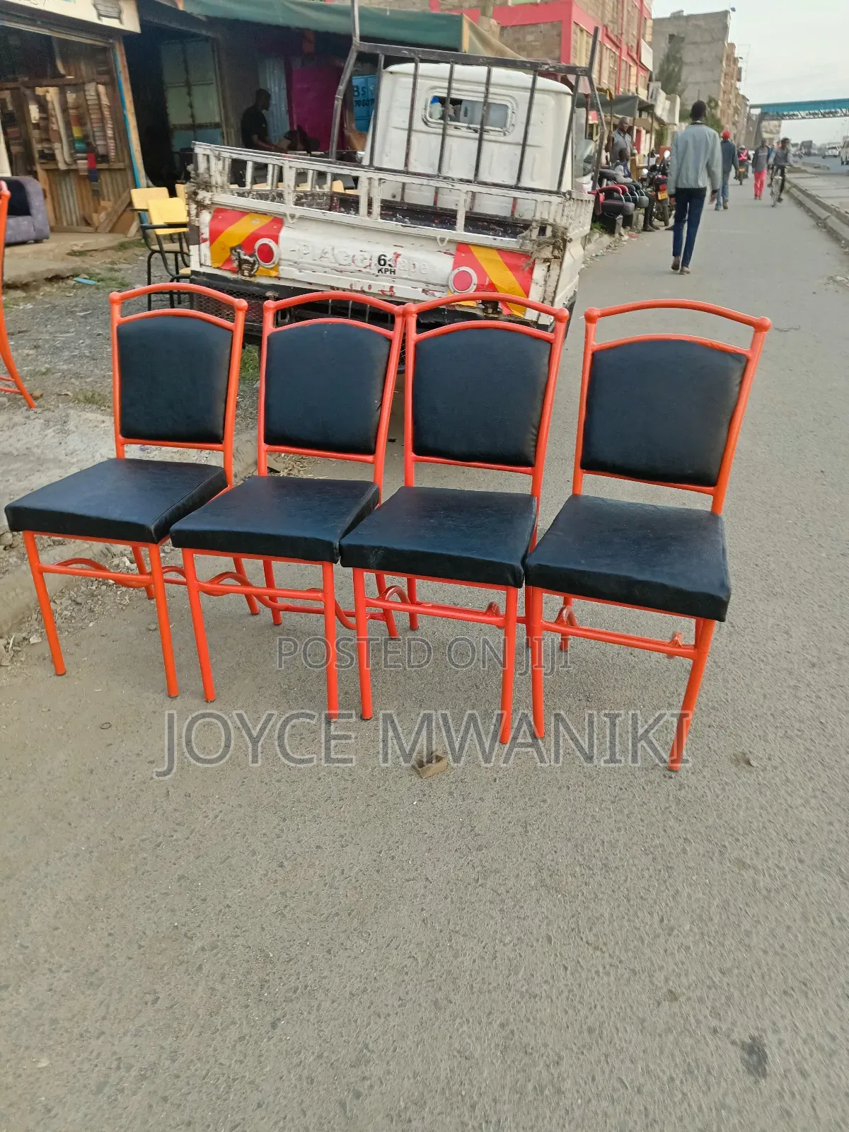 Restaurant Chairs Orange and Black