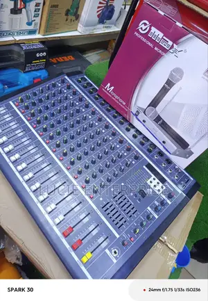 Powered Mixer 12channel With Max Wireless Microphone