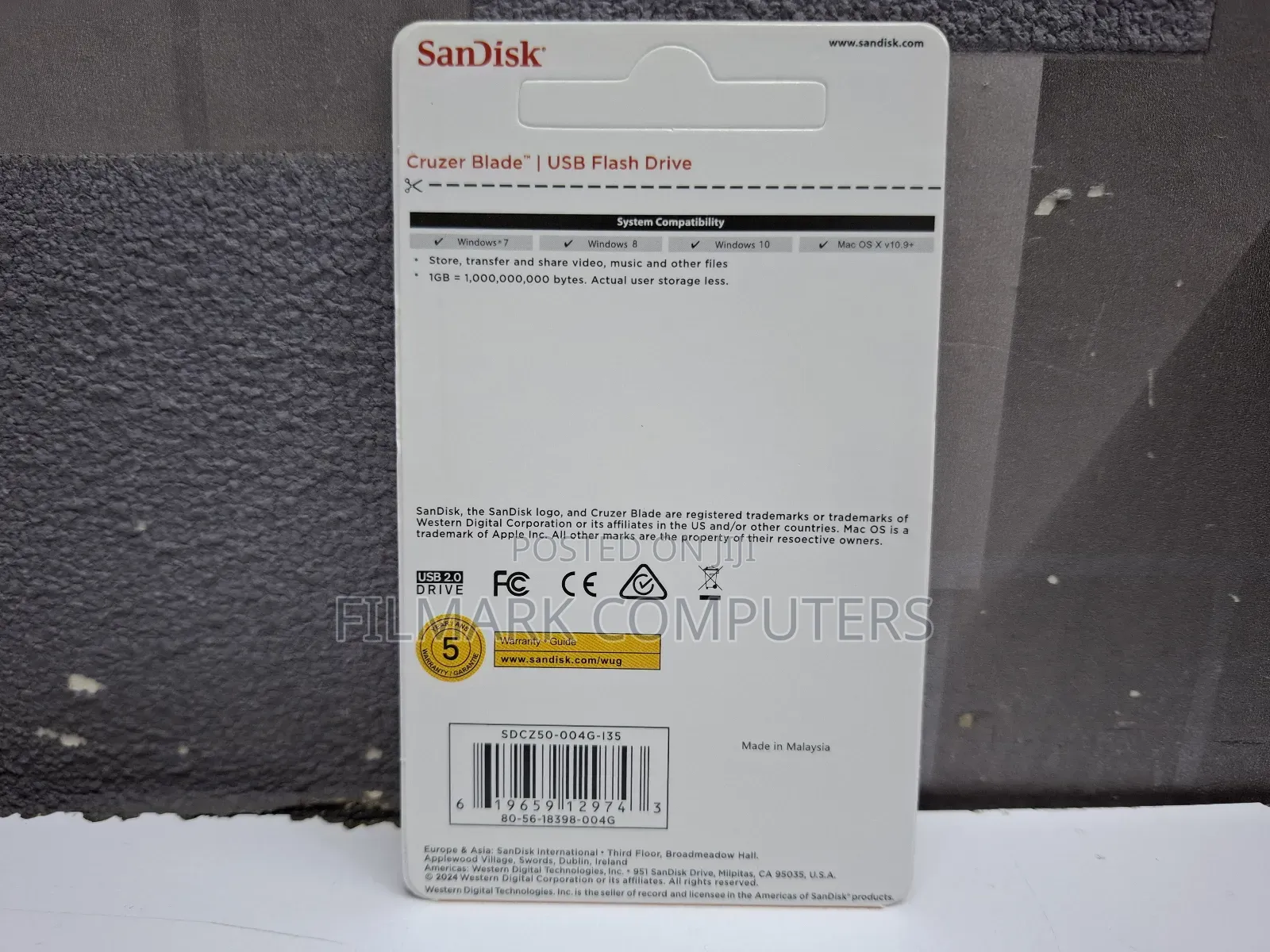 Sandisk Cruzer Blade Usb 2.0 Flash Drive 4gb