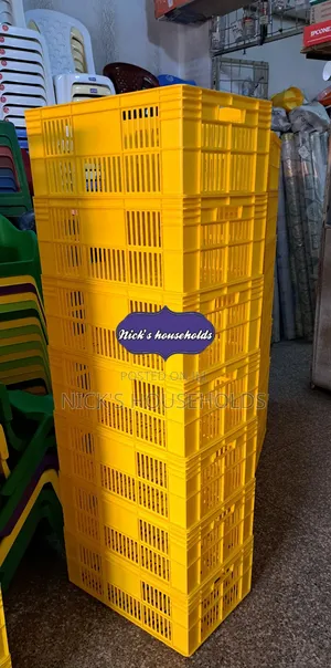 Yellow Plastic Crates