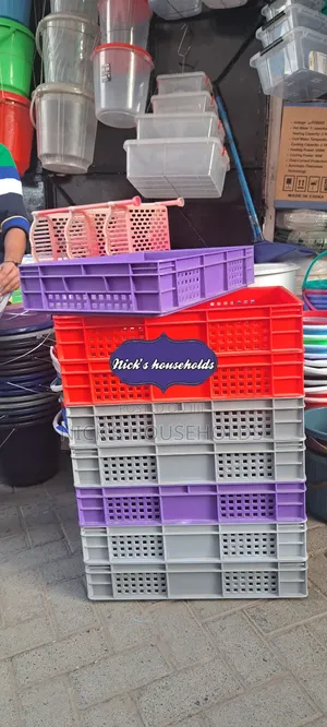 Purple,Gray,Red Grocery Plastic Crates