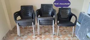 Black Plastic Chairs, Plastic Chairs With Metal Legs