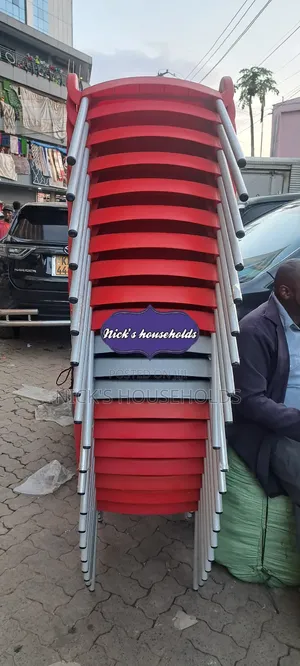 Red,Grey Plastic Chairs, Plastic Chairs With Legs and Arms