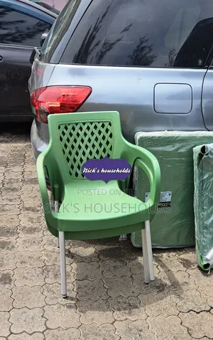 Green Plastic Chair, Plastic Chair With Armrest $ Metal