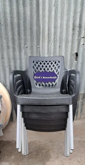 Hotel Plastic Chairs (Black) With Backrest and Armrest