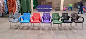 Assorted Complast Plastic Chairs With Metal Tubing Legs