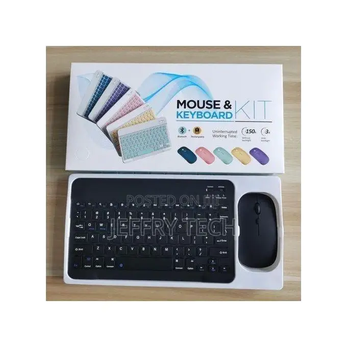 Rechargeable Wireless Keyboard Mouse Combo for Pc Smart