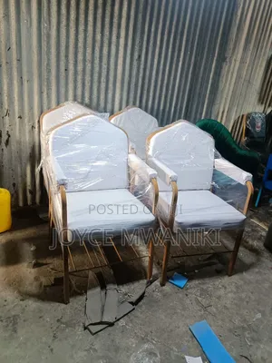 White Leather Church Chairs, With Armrest 