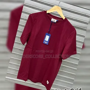 Burgundy Short Sleeved Men's T-Shirts