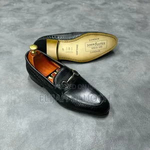 John Foster Lace Less Pure Leather Official Shoes