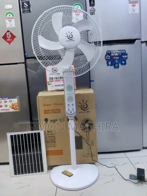 Standing Solar Fan With Solar Panel