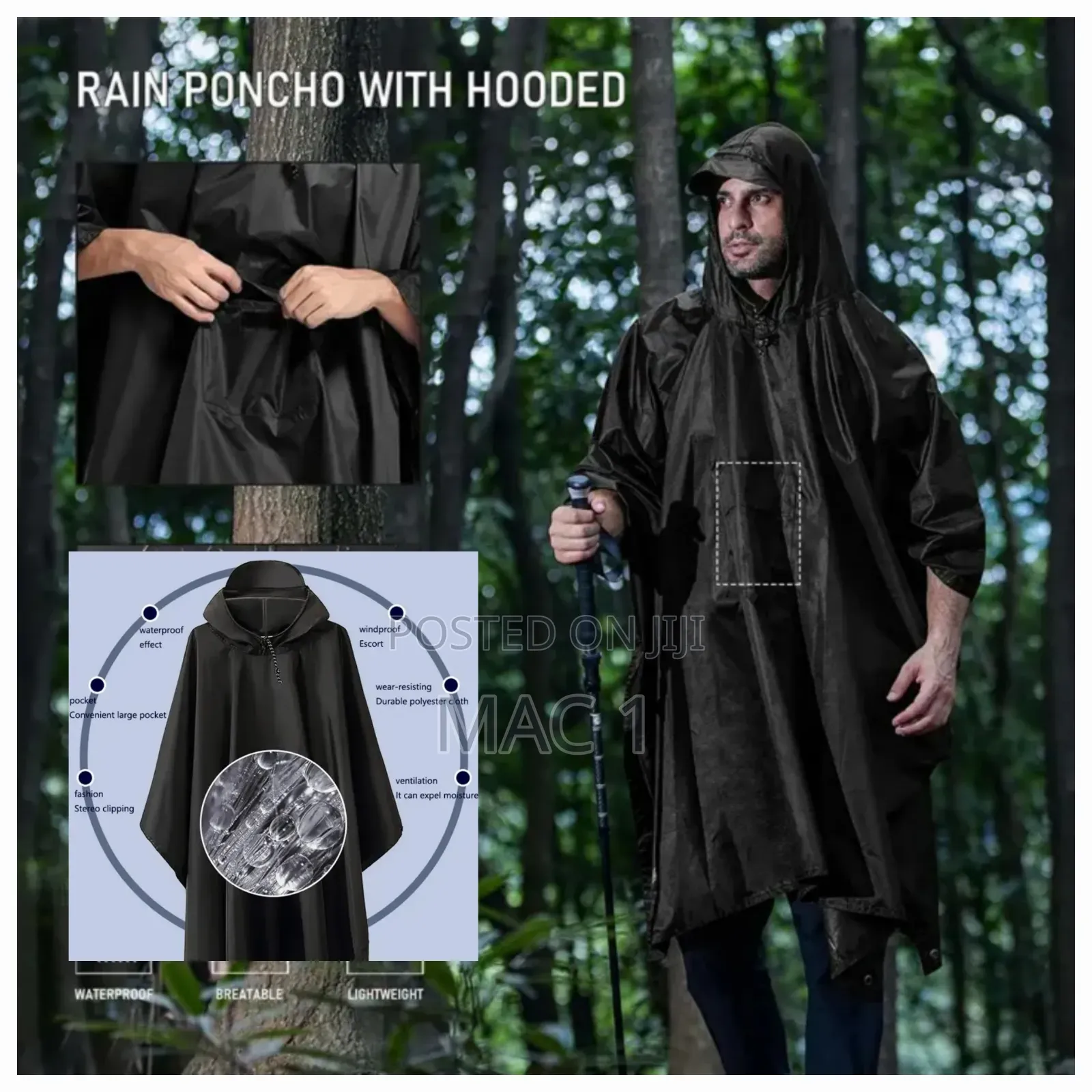 Poncho Tactical Raincoats Super Waterproof