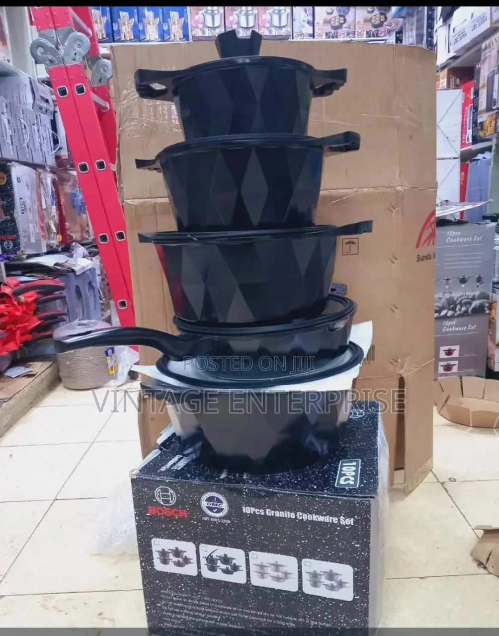 10pcs Diamond Cookware Set