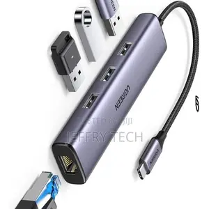 Ugreen Usb C to Ethernet Adapter, 4 in 1 Usb C Hub Ethernet