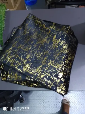 Velvet Black With Gold Prints