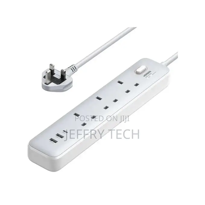 Ugreen 30w 3 Ac Power Strip With Master Switch