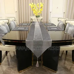 Grey 13 PCS Flannel Table Set