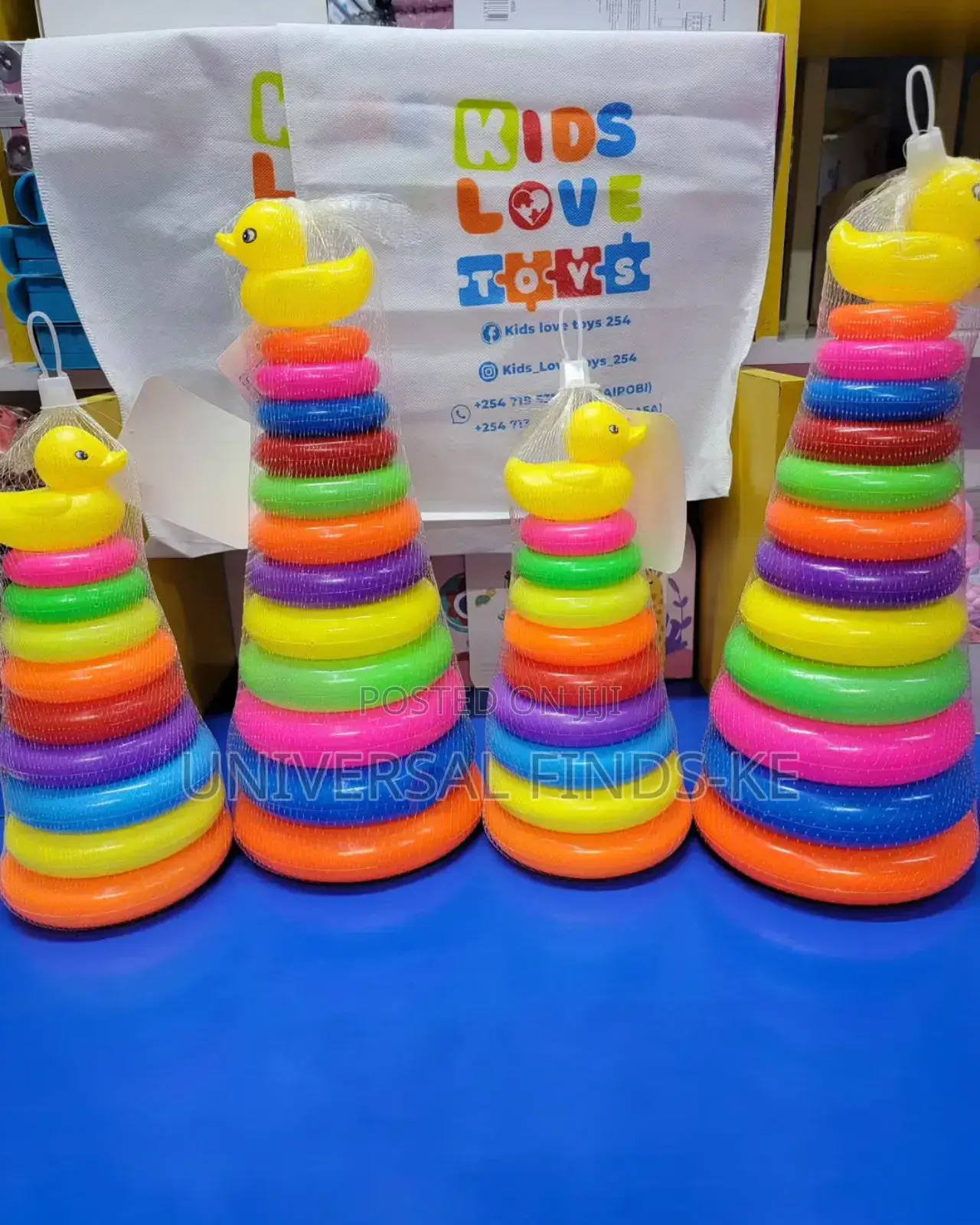 Kids Rainbow Stacking Tower Rings Available