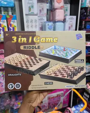 3in1 Game ^ Chess, Draught,Snake and Ladder Board Game