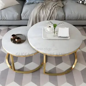 Coffee Tables: Office Frame Glam Simple Coffee Table