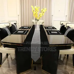 Black Flannel 13 Pcs Table Set
