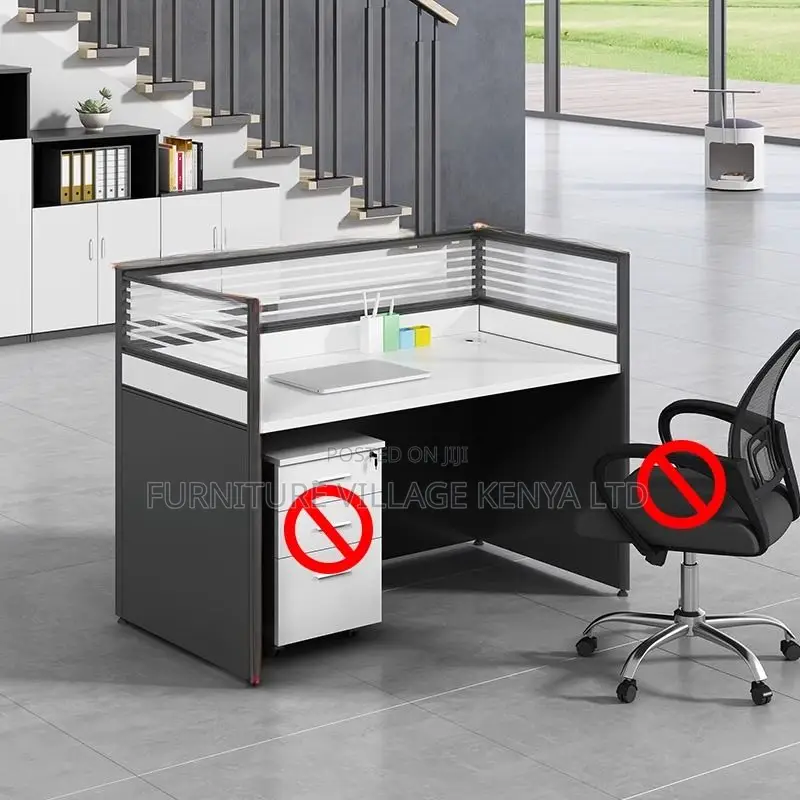 1-User Workstation; Contemporary Rectangular Office Desk