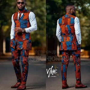 Half Coat and Ankara Trouser for Men
