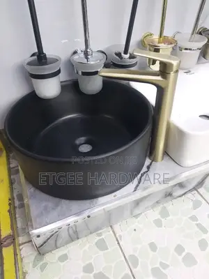 Tabletop Mixer Tap and Sink Black
