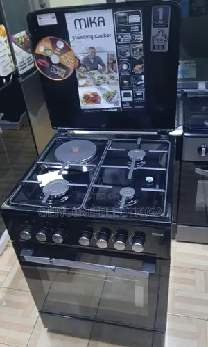 Mika 60 by 60 Standing Cooker 3+1 Black