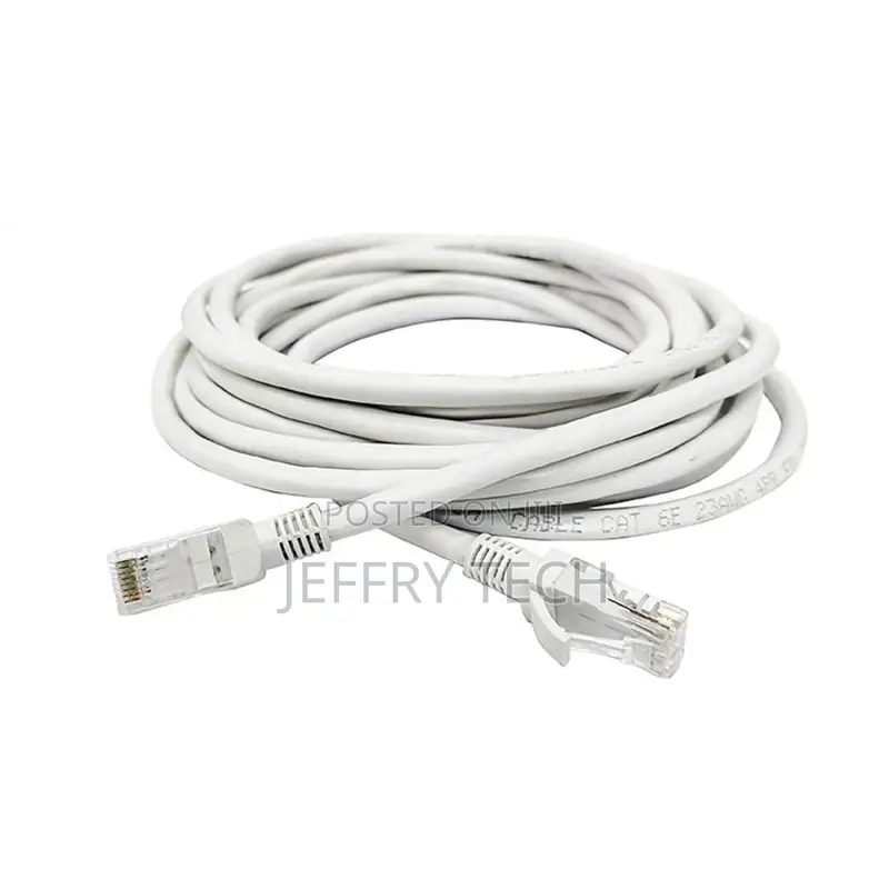 Rj45 Cat6 -Speed Ethernet Patch Cable for Lan - 20m White