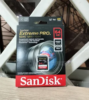 Sandisk 64gb Extreme Pro (200mb/S) Uhs-I SDXC Memory Card