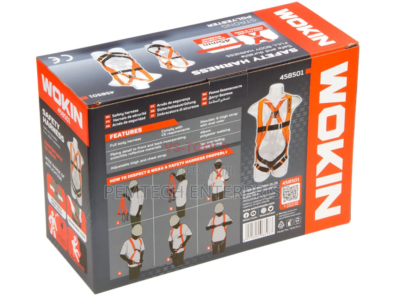 Universal Full-body Anti-fall Safety Harness D-ring